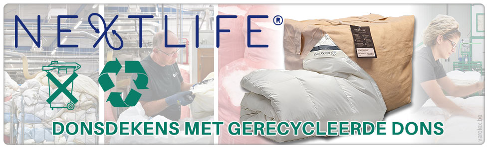 Nextlife gerecycleerde donsdekens